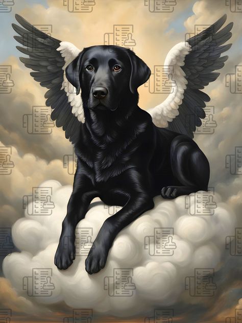 Endless Love - Black Labrador Retriever Memorial Poster Black Labrador Art, Boomer Art, Labrador Artwork, Lab Image, Memorial Poster, Labrador Retriever Art, Labrador Art, Labs Art, Dog Heaven