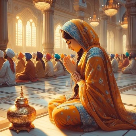 Guru Nanak Photo, Nanak Jayanti, Respect Girls, Guru Nanak Wallpaper, Memories Art, Childhood Memories Art, Spiritual Pictures, Spiritual Paintings, Whatsapp Profile