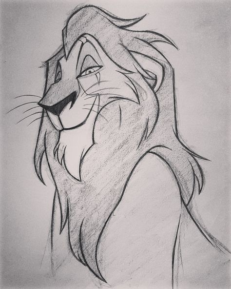 Cute Peanut Drawing, Disney Movie Drawings, Scar Lion King Drawing, Disney Sketches Easy, Easy Disney Drawings Simple, Art To Trace, Disney Pencil Drawings, Work Doodles, King Drawing