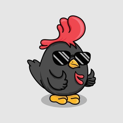 Chicken Cartoon Logo, Cool Chicken Drawing, Chicken Design Ideas, 3 Characters Cartoon, Cute Rooster Drawing, Chicken Cute Art, Chicken Illustration Cute, Cute Chicken Art, Chicken Cartoon Funny