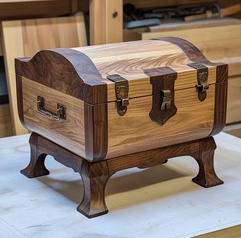 Diy Projects Wood, Wood Box Design, Wood Working Ideas, Pins Ideas, Wooden Box Designs, Woodworking Shop Projects, Woodworking Plans Diy, Woodworking Ideas Table, Wood Chest