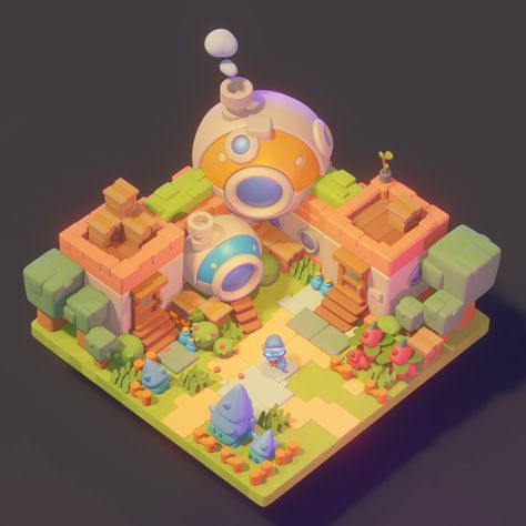 3d Game Assets, Stylized 3d, Low Poly Games, Isometric Art, 3d Games, Game Environment, Game Props, Low Poly Art, Game Concept Art