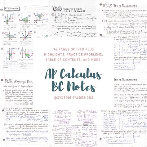 Ap Notes, Calculus Notes, Algebra Cheat Sheet, Education Notes, Ap Exam, Multiplication And Division Practice, High School Mathematics, School Swag, Mood Board 2023