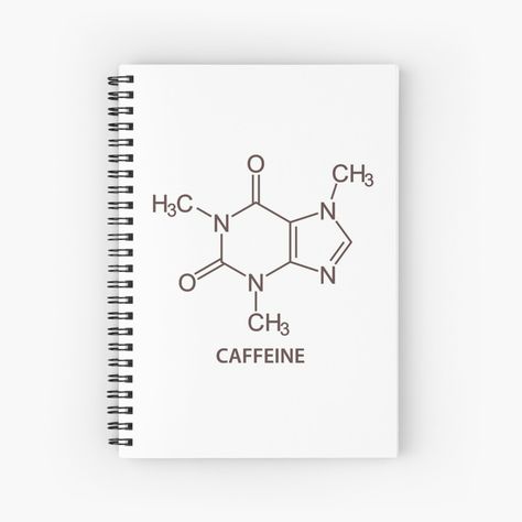 Caffeine Chemical Molecule Formula For Coffee Lover by LunaLion | Redbubble Happiness Molecule Design, Caffeine Chemistry, Caffeine Chemical Structure, Methane Molecule, Caffeine Molecule, Hex Color Codes, Organic Chemistry, Biochemistry, Hex Colors