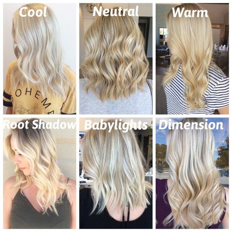 What to ask your stylist for to get the color you want: BLONDE EDITION — Beauty & the Blonde Blonde Hair Color Chart, Blonde Lowlights, Neutral Blonde, Golden Highlights, Hair Color Chart, Types Of Hair, Hair Color Techniques, Blonde Hair Shades, Blonde Hair Looks