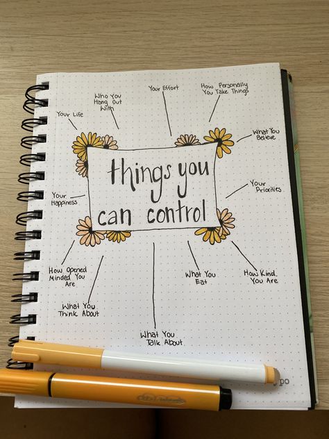 Things you can control xo What Do You Write In A Diary, Things To Write In A Dairy, Cute Things To Journal, Thought Journal Ideas, Things To Put In Notebooks, Cute Stuff To Write In A Journal, What Can I Write In My Diary, Things I Can Control Bullet Journal, What I Can Control What I Can't Control