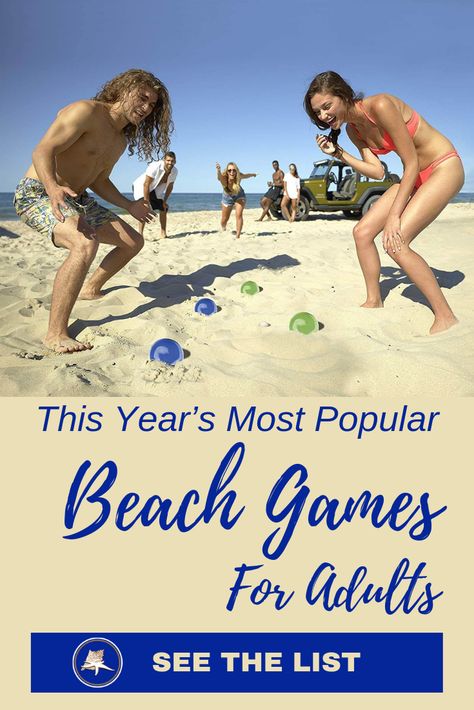 2022 Most Popular Beach Games for Adults Beach Drinking Games, Beach Games For Adults, Fun Beach Games, Lake Games, Beach Party Games, Vacation Games, Rosemary Beach Florida, Beach Week, Rv Organization