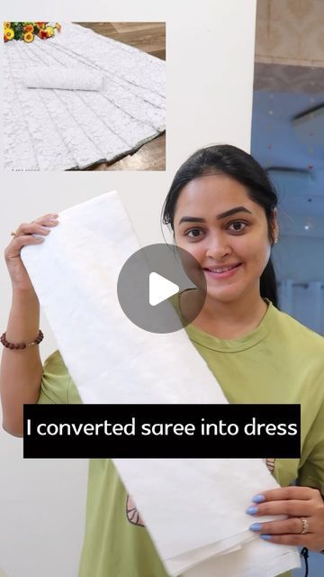 Kurti From Saree, Stitch Kurti, Outfit From Scratch, Saree Kurti, How To Stitch, From Scratch, Stitching, Saree, How To Plan