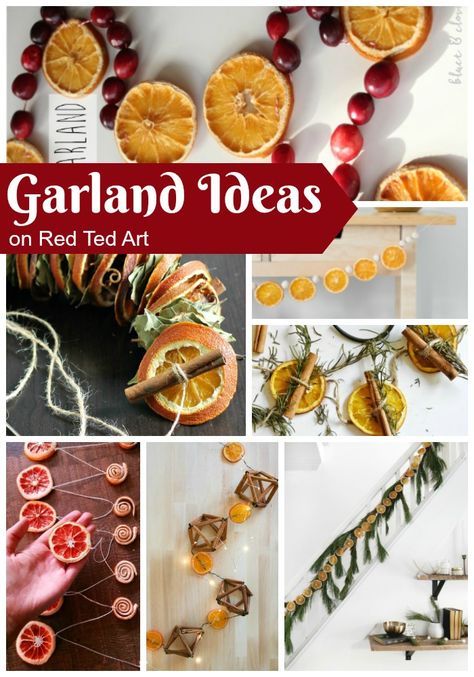 At Red Ted Art we love the rustic look of nature garlands. This time of year Dried Orange Slices are simply divine. There are so many different DIY Orange Slice Garlands to make and be inspired by. Love these. Which is your favourite (I think mine are the berries.. not sure). Check them all out... Orange Garland Diy, Make Dried Orange Slices, Orange Garlands, Dried Orange Garland, Apple Garland, Fall Garlands, Crafts By Season, Red Ted Art, Garland Ideas