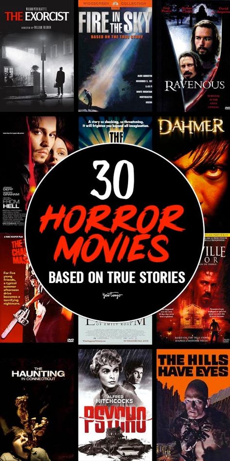 40 Best Horror Movies Based On True Stories | YourTango Best Horror Movies To Watch, Best Horror Movies List, Best Scary Movies, Movies Based On True Stories, Horror Movies To Watch, Scary Movie List, Terrifying Horror Movies, Scary Movies To Watch, True Horror Stories