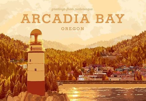 Life is Strange - Arcadia Bay Postcard (Sunset) by Carvill | Redbubble Arcadia Bay Life Is Strange, Life Is Strange Prints, Life Is Strange Posters In Game, Life Is Strange Widget, Life Is Strange Background, Life Is Strange Arcadia Bay, Life Is Strange Poster, Life Is Strange Wallpaper, Arcadia Bay