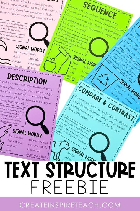 Test Structure Anchor Chart, 3rd Grade Text Structure, Informative Text Anchor Chart, 3rd Grade Annotating Text, Text Structures 3rd Grade, Text Structure Activities 3rd Grade, Nonfiction Text Structures, Text Structures Anchor Chart, Text Structure Anchor Chart 4th