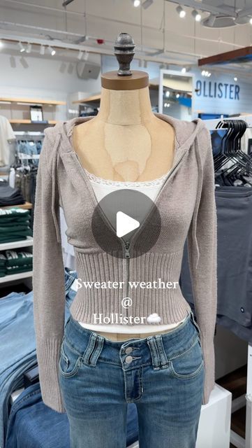 hollister on Instagram: "it’s about time🧣 @stjamesquarter_hco" Holister Outfits Aesthetic, Hollister Outfits, Hollister Jumper, Hollister Bow Sweater, Hollister Vintage, Hollister Cardigan, Hollister Clothes, Hollister Slim Babydoll Sweater, Hollister Sweater