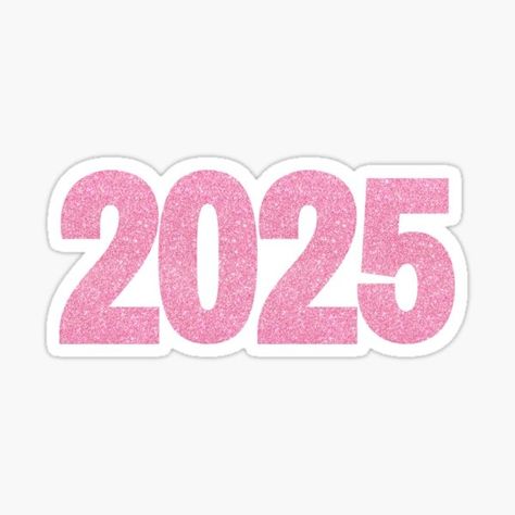 "2025 Year Aesthetic" Sticker for Sale by sarati | Redbubble Stickers For Vision Board, Vision Board 2025 Aesthetic, Png Stickers Aesthetic, Aesthetic Stickers For Journal, Vision Board Stickers, Agenda Aesthetic, 2025 Logo, Canva Stickers, 2025 Aesthetic