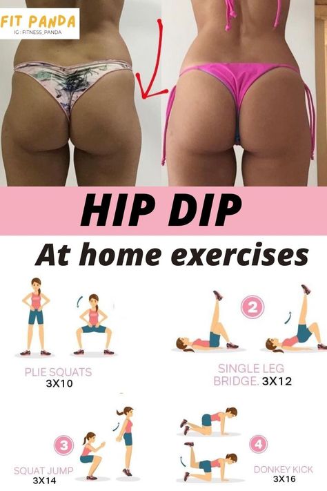 Rid Of Hip Dips, Home Exercises, Workout Diet, Buttocks Workout, Quick Workout Routine, Trening Fitness, Full Body Gym Workout, Workout Without Gym, Workout Plan Gym