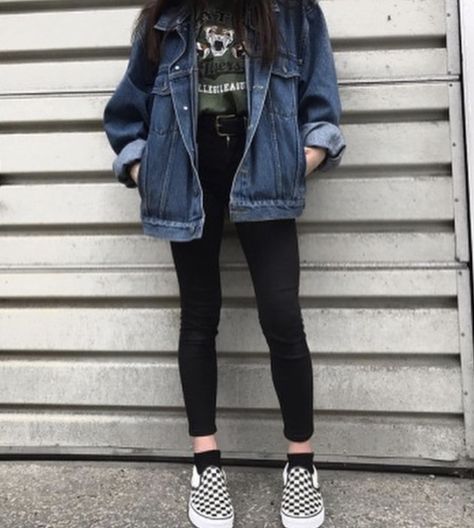 Mode Ulzzang, Look Grunge, Vans Outfit, Grunge Goth, 가을 패션, Edgy Outfits, Korean Outfits, Mode Inspiration, Looks Vintage