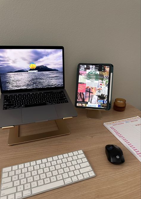 Laptop Stand Aesthetic, Cozy Work Space, Linux Laptop, Pink Macbook, Laptop Riser, Macbook Desktop, Latest Laptop, Mini Laptop, Happy Gif