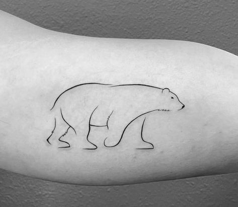 Pola Bear Tattoo, Polar Bear Outline Tattoo, Polar Bear Tattoo For Women, Ice Bear Tattoo, Simple Bear Tattoo, Small Nature Tattoo, Polar Bear Tattoo, Cute Owl Tattoo, Art Inspired Tattoos