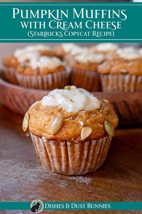 These pumpkin and cream cheese muffins are a delicious Starbucks copycat, made even better at home. With a soft, moist texture and a swirl of sweet cream cheese filling, they’re topped with roasted pumpkin seeds for the perfect crunch. Using real pumpkin puree and a warm blend of spices, these muffins capture all the cozy flavors of fall. They’re simple to make and bake up with a beautiful dome—ideal for breakfast, snacks, or anytime you're craving pumpkin cream cheese muffins. Pumpkin Cream Cheese Muffins Starbucks, Pumpkin And Cream Cheese, Pumpkin Muffins With Cream Cheese, Homemade Pumpkin Muffins, Moist Pumpkin Muffins, Muffins With Cream Cheese, Budget Makeover, Pumpkin Cream Cheese Muffins, Pumpkin Cream Cheese