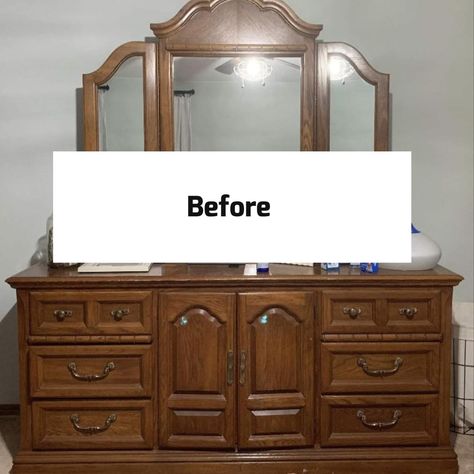 A big transformation worth repeating! In case you MISSED this one over the weekend, here's the latest makeover. It's your friendly reminder to PAINT THE BIG ONES, too. Because the transformation is unreal, and you could have a long-lasting dresser that surpasses your design expectations. Truly. It just takes a little imagination, patience, and grit, But it's so worth it! Do you have a BIG BEAUTY needing a new look? Use this as your motivation and think about the results that could be in Y... Dresser In Front Of Window, Long Dresser Makeover, Long Dresser, Dresser Makeover, Friendly Reminder, Worth It, The Weekend, New Look, Dresser