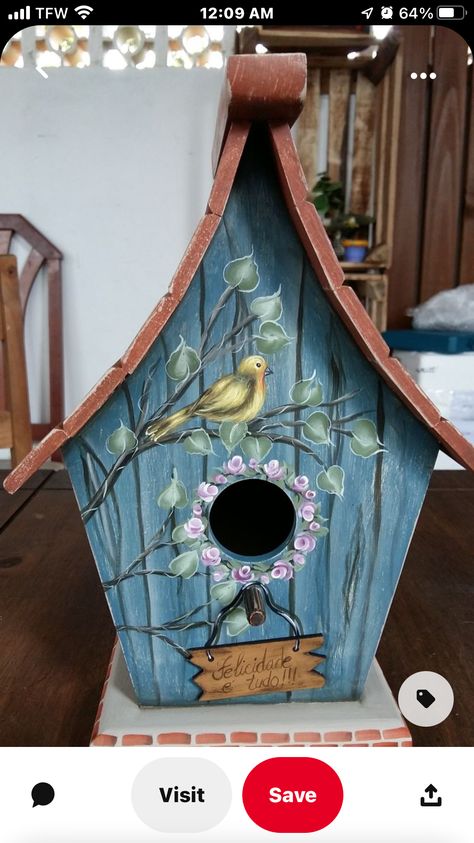 Bird Houses Diy Painted, Bird House Painting Ideas, Birdhouse Painting Ideas, Bird House Plans Free, Hand Painted Birdhouses, Homemade Bird Houses, Bird Houses Ideas Diy, Birdhouses Rustic, Bird House Feeder