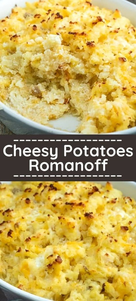 Potato’s Romanoff, Steakhouse Potatoes Romanoff, Potato Romanoff Recipe, Crockpot Potatoes And Ham, Romanoff Potatoes, Dutch Potatoes Recipes, Potato Romanoff, Potatoes Romanoff Recipe, Potatoes Romanoff