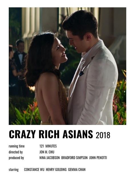 Crazy Rich Asians Poster, Crazy Rich Asians Aesthetic, Rachel Chu, Henry Golding, Movie Collage, Constance Wu, Wall Pics, Gemma Chan, Most Paused Movie Scenes