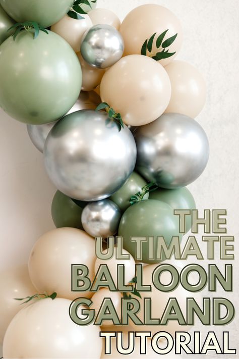 how to make your own balloon garland Chicken Wire Balloon Arch, Diy Balloon Garland With Fishing Line, Balloon Garland For Beginners, Balloon Garland Over Doorway, Balloon Arch Around Fireplace, Diy Balloon Arch Backdrop, Diy Balloon Garland Tutorial, Balloon Garland With Greenery, How To Make A Balloon Arch