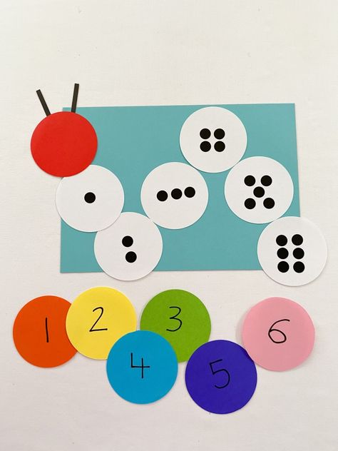 Number Caterpillar, Early Numeracy, Number Activities Preschool, Easy Math Activities, Counting Activities Preschool, Easy Math, Skills For Kids, Math Activities For Kids, Kindergarden Activities