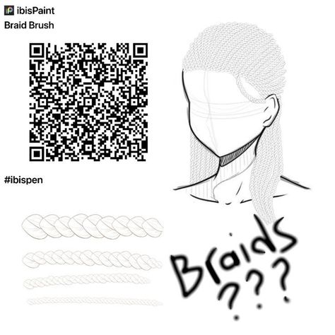 Box Braid Brush Ibis Paint, Ibis Paint Dreadlock Brush, Ibis Paint Brush Braid, Ibis Paint X Brushes Qr Code Braid, Braids Qr Code Ibis Paint, Ibis Paint Braid Brush Code, Braid Qr Code Ibis Paint, Dread Ibispaint Brush, Braid Pen Ibis Paint