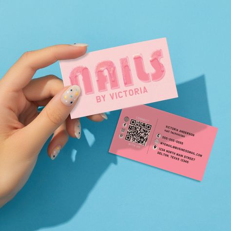 Pink Nails Glitter Drips Typography Nail Tech Business Card Nail Tech Branding, Pink Nails Glitter, Nail Tech Business Cards, Salon Business Card, Hair Glitter, Pink Glitter Nails, Stylist Business Cards, Hairstylist Business Cards, Salon Business Cards