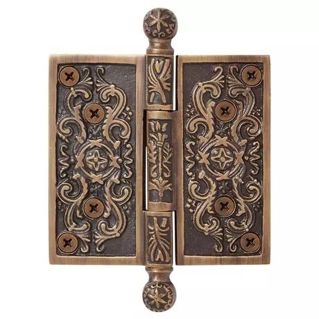 Eastern Damask Solid Brass Door Hinge, Pretty Scene, Corner Door, Fall Bathroom, The Door Is Open, Brass Hinges, Antique Door, Antique Hardware, Themed Decor, Brass Door