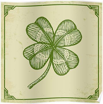 Four Leaves Clover, Brown Paper Textures, Paper Vector, Green Clover, Celtic Style, Vintage Icons, Green Paper, Clover Green, Business Icon