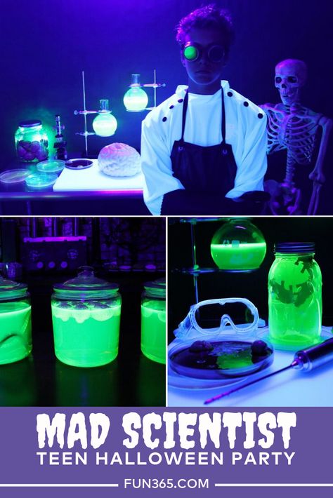 Mad Scientist Halloween Trunk Or Treat, Halloween Mad Scientist Lab Diy, Truck Or Treat Mad Scientist, Frankensteins Lab Halloween Party, Mad Scientist Theme Party, Mad Scientist Haunted House, Mad Scientist Experiments, Mad Scientist Halloween Decorations Outdoor, Haunted Science Lab