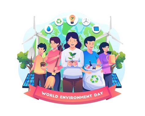 Vector people celebrate world environmen... | Premium Vector #Freepik #vector #green-earth #save-tree #save-nature #save-earth World Clipart, Save Planet Earth, A Group Of People, Corporate Presentation, Flat Vector Illustration, Environment Day, World Environment Day, Environmental Awareness, Group Of People