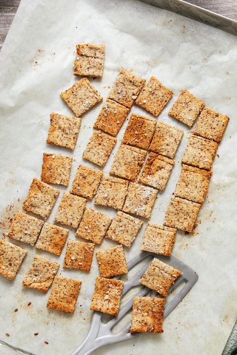 Tortilla Salad, Almond Flour Crackers, Food Rotation, Cottage Cheese Dips, Fire Crackers, Healthy Crackers, Crispy Crackers, Tortilla Strips, Spiced Chickpeas