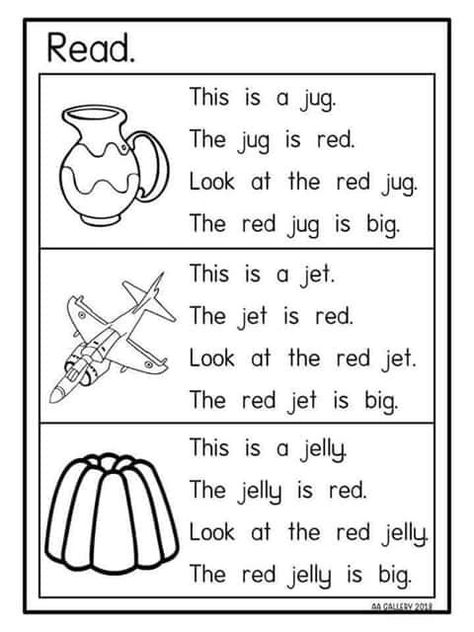 Kindergarden Worksheet Printable Reading, Reading Sentences For Grade 1, Reading Sentences For Kindergarten, Reading For Beginners Kids, Reading Sentences, Reading Fluency Activities, Reading Exercises, Phonics Reading Passages, First Grade Reading Comprehension