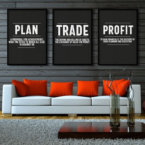 Buy PLAN TRADE PROFIT Quote Definition Digital Download Printable Online in India - Etsy Quote Definition, Bedroom Inspiration Cozy, Bedroom Inspirations Master, Black Feature Wall, Feature Wall Living Room, Feature Wall Bedroom, Definition Quotes, Planning Quotes, Wall Art Black