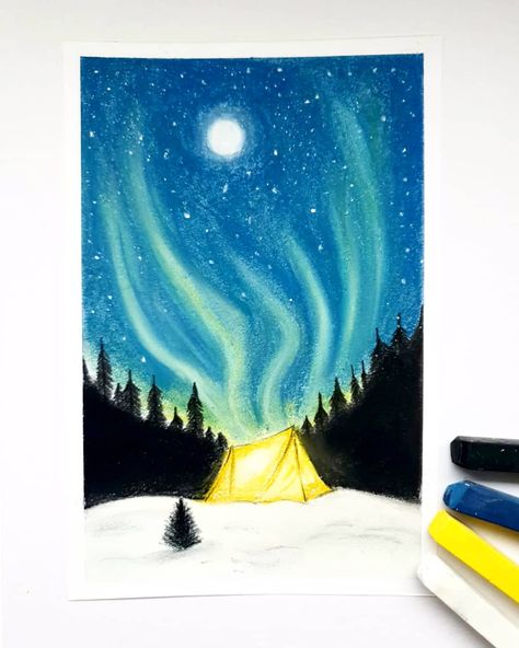 Soft Pastel Painting, Camping Under The Stars, Soft Pastel Art, Pastel Art, Pastel Painting, Under The Stars, Art Project, Soft Pastel, Project Ideas