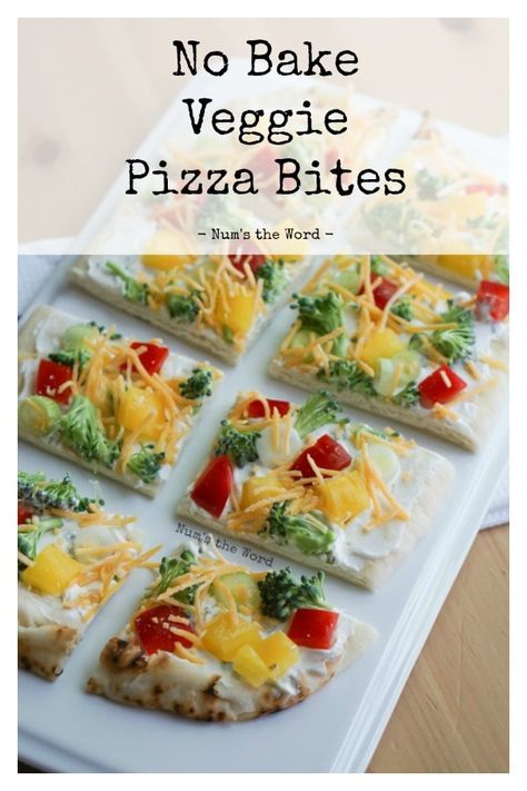 Healthy Veggie Pizza, Snack Veggies, Cold Dinners, Appetizers Vegetable, Pizza Squares, Daycare Recipes, Cold Veggie Pizza, Summer Pizza, Daycare Meals