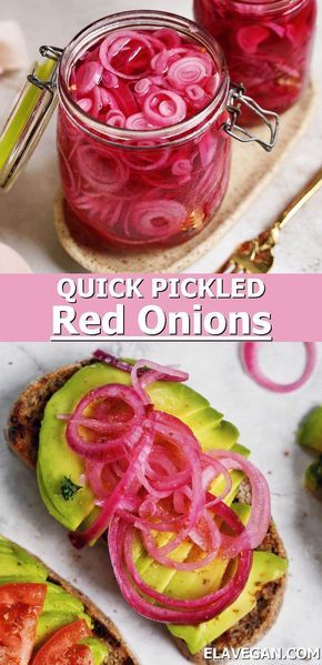 Best Pickled Red Onion Recipe, Pickeled Red Onions, Make Pickled Red Onions, Pickled Red Onions Recipe, Pickle Onions Recipe, Pickled Vegetables Recipe, Pickled Red Onion, Red Onion Recipes, Quick Pickled Red Onions