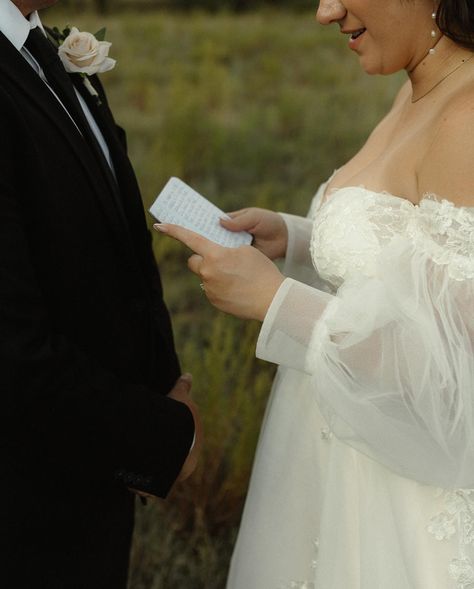 Kylee + Ryan exchanging their private vows off in a quiet meadow in Show Low, AZ 🌲✨🏔️🌞🦋 - #arizonaphotographer #arizonaweddingphotographer #showlowarizona #azelopementphotographer Wedding Vow Photos, Private Vow Exchange, Private Vows Wedding Photos, Nz Elopement, Show Low Arizona, Private Vows, Wedding Shot List, Photography Styles, Wedding Shot