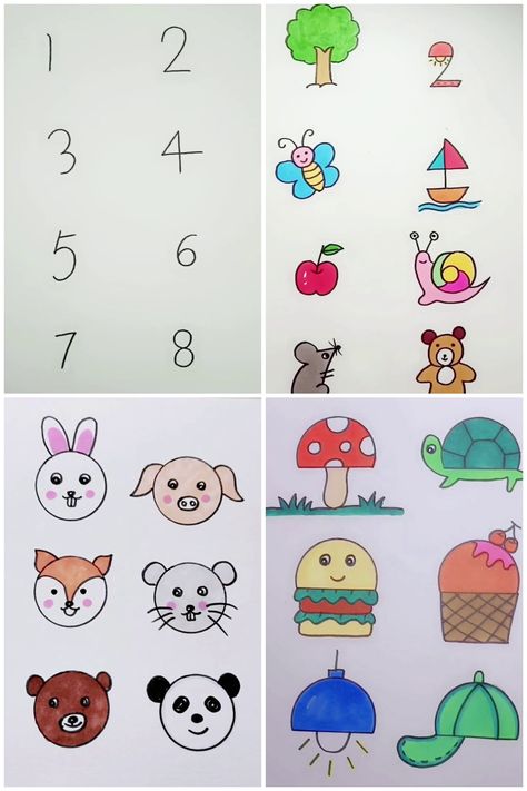 Easy Number Drawing Tricks for Kids | drawing | Learn to Draw with Easy Drawing Tricks | By Kidpid Drawing For Class 6 Students, Easy Number Drawings, Shapes For Drawing Practice, Drawing For Toddlers Easy, Drawing For 6 Yrs Old, Drawing Basics For Kids, Easy Drawing Tricks, Drawing With Numbers Kids, Drawing For 5 Yrs Old