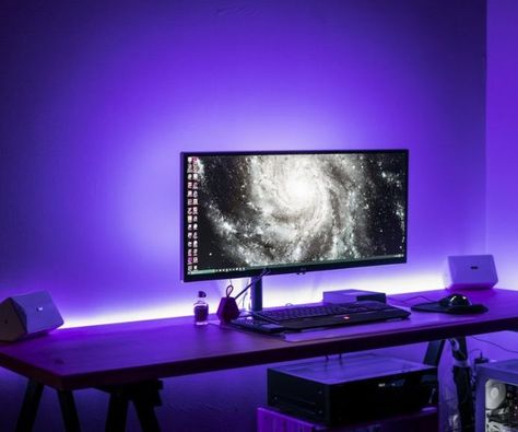 Music Reactive LED Strip (Modern Workspace) Illusion Games, Build A Pc, Best Above Ground Pool, Best Home Theater, Computer Repair, Game Room Decor, Naha, Link Building, Book Marketing