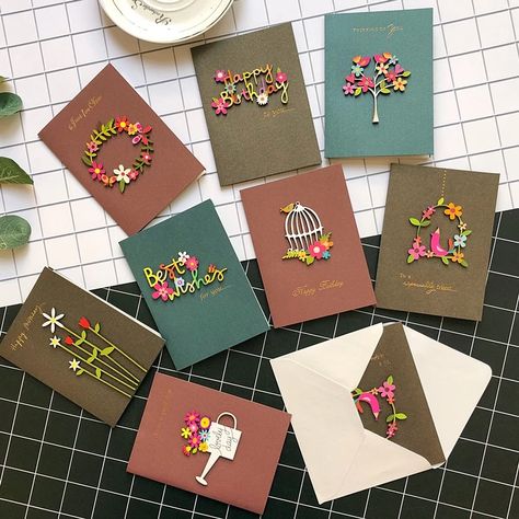 Greeting Cards For Birthday, Mini Greeting Cards, Thank You Greeting Cards, Birthday Friend, Birthday Money, Birthday Items, Magical Gift, Kids Ornaments, Handmade Greetings