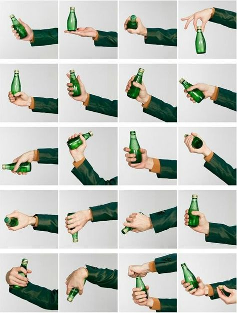 Hand holding bottle positions Hand Drawing Reference, Body Reference Drawing, Hand Reference, Hands Holding, Human Reference, Body Reference Poses, Human Poses Reference, Foto Poses, Poses References