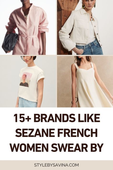 sezane french brands Sezane Capsule Wardrobe, Minimal Summer Outfits, Minimalist Summer Outfit, Minimalist Outfits Women, Minimalist Fashion Winter, Eco Friendly Clothing Brands, Minimalist Fashion Summer, Capsule Wardrobe Minimalist, Neutral Capsule Wardrobe