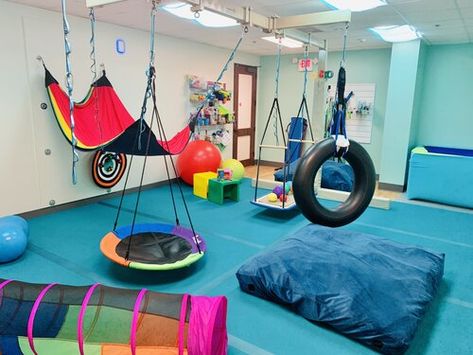 Sensory Kids Room, Sensory Bedroom, Sensory Integration Therapy, Indoor Playroom, Pediatric Physical Therapy, Sensory Rooms, Teen Girl Room Decor, Pediatric Therapy, Sensory Integration