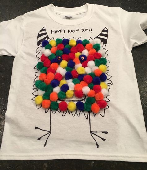 100th Day of School shirt design 100 Day Project Ideas, 100 Day Shirt Ideas, Cupcake Shirt, School Shirt Designs, Fun Educational Activities, Plain White Shirt, Shirt Tutorial, 100th Day Of School, Valentines School