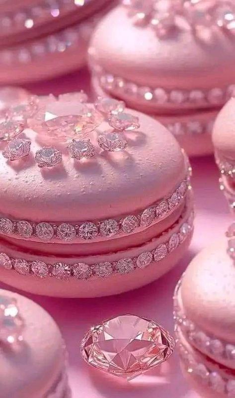 Macaroons Aesthetic, Pink Astestic, Sweets Wallpaper, Pink Ribbon Wallpaper, Sweets Aesthetic, Ribbon Wallpaper, Foods Aesthetic, Sweet Wallpaper, Pink Macarons